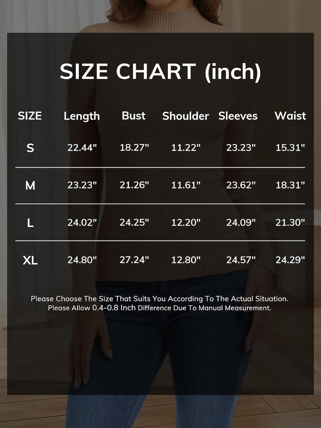 imageATHMILE Womens 2026 Fall Long Sleeve Pullover Ribbed Knit Sweater Low Mock Neck Slim Fit Basic Casual Tee TopsBlack