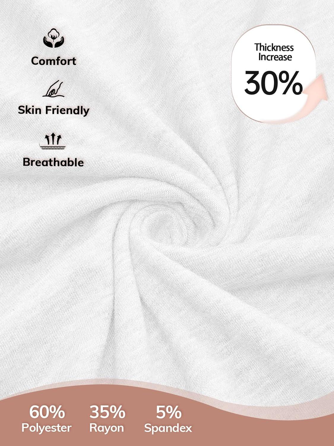 imageATHMILE Long Sleeve Shirts for Women Fall Outfit 2026 Fashion Casual T Shirt Round Neck Basic Loose Tunic TopsWhite