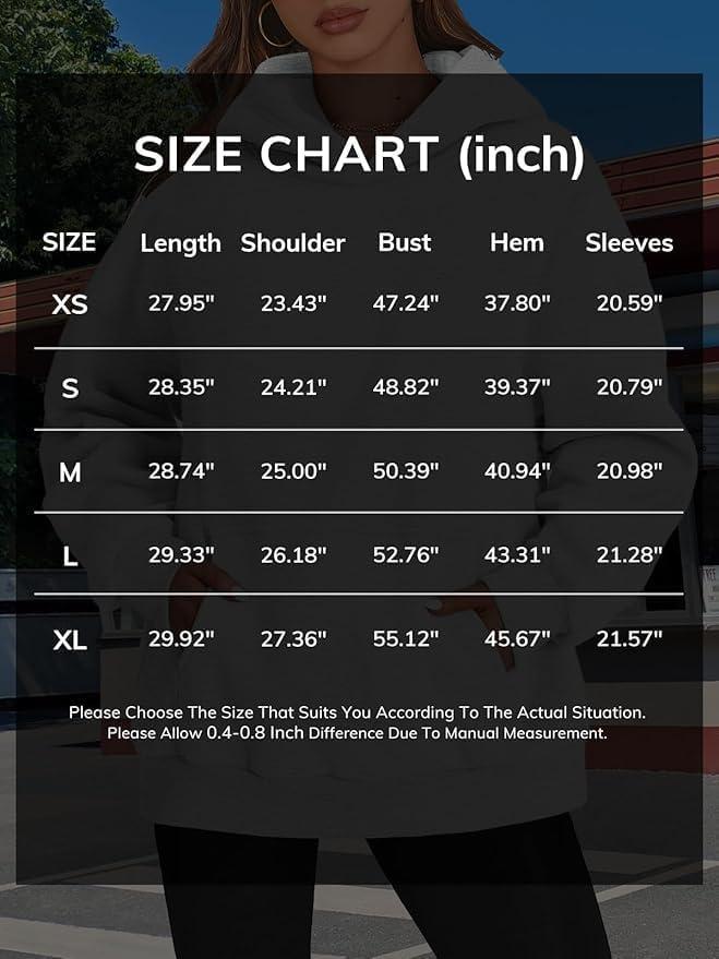 imageATHMILE Womens Oversized Hoodies Fleece Sweatshirts Long Sleeve Sweaters Pullover Fall Clothes with PocketCoffee