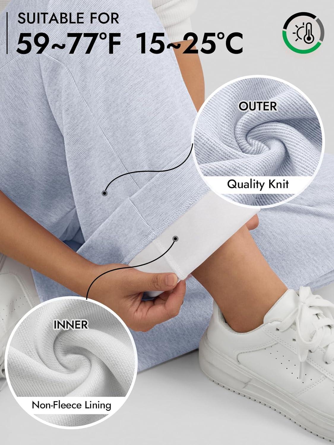 imageATHMILE Sweatpants Women Fall Outfits Wide Leg Baggy Pants HighWaisted Drawstring Sweat Pants Fashion Joggers with PocketBlue