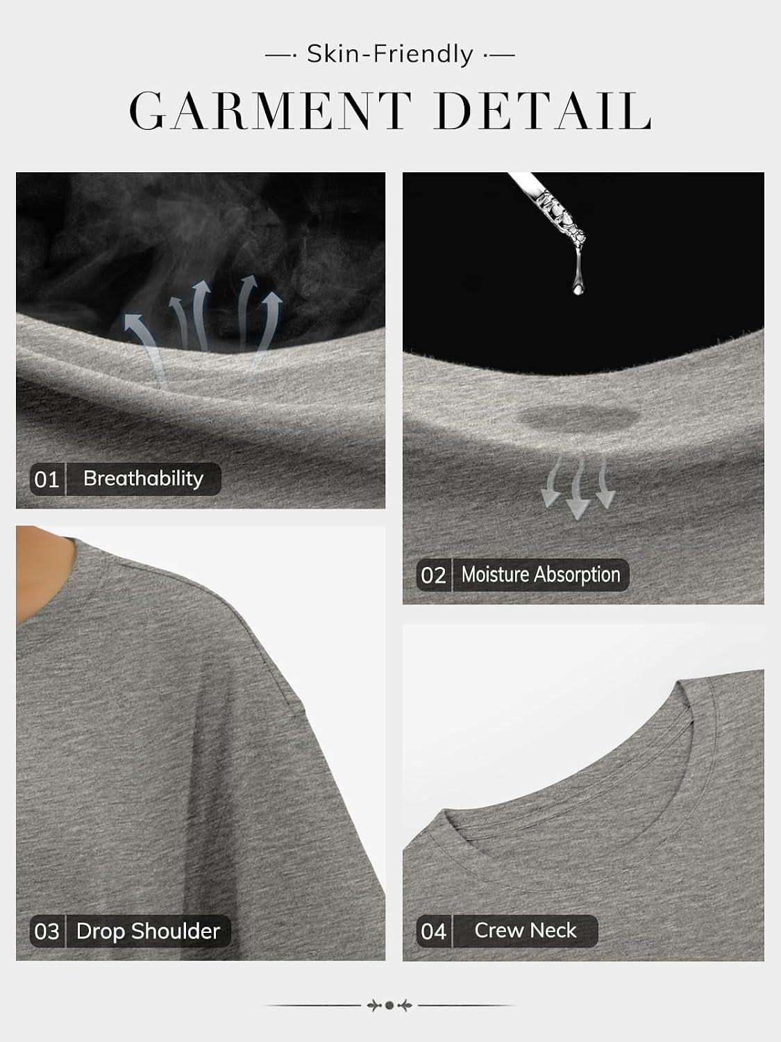 image:imageATHMILE Oversized Long Sleeve Shirts for Women Casual TeeGrey